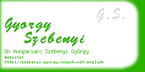 gyorgy szebenyi business card