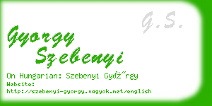 gyorgy szebenyi business card